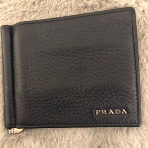 Authentic Prada men’s wallet with money clip